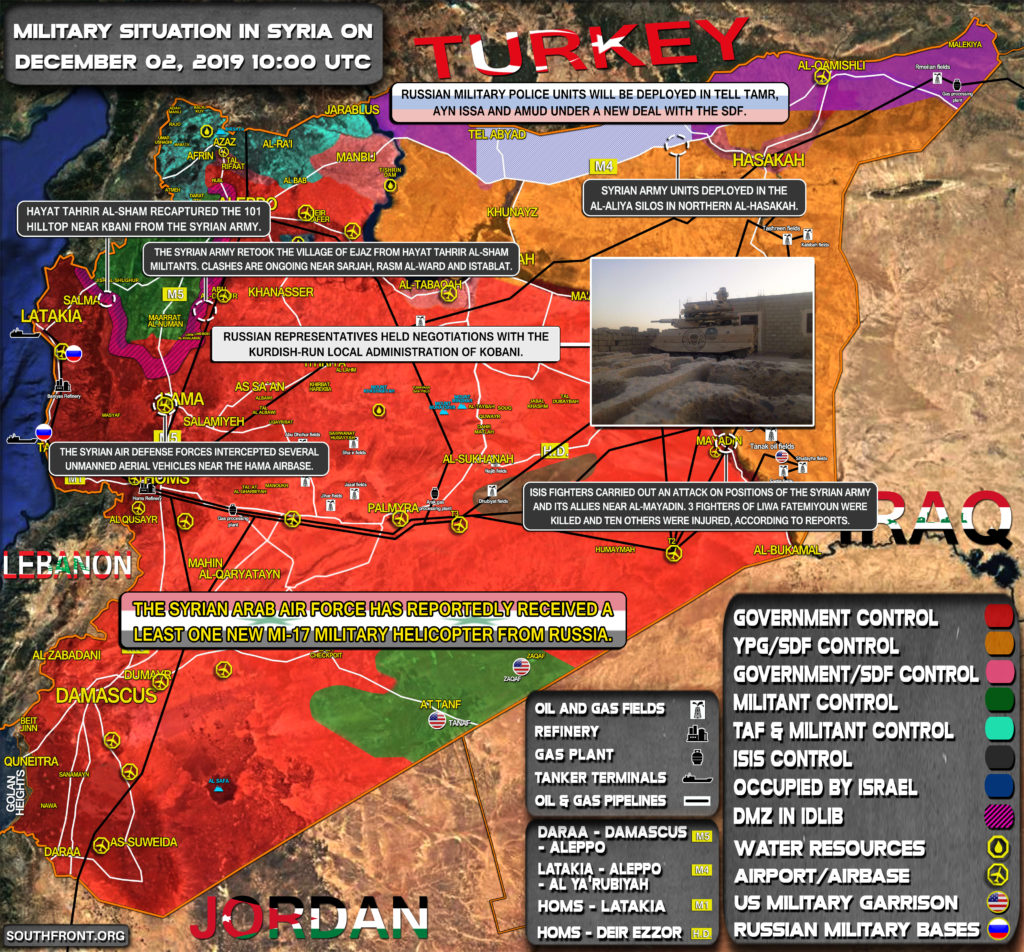 Military Situation In Syria On December 2, 2019 (Map Update)