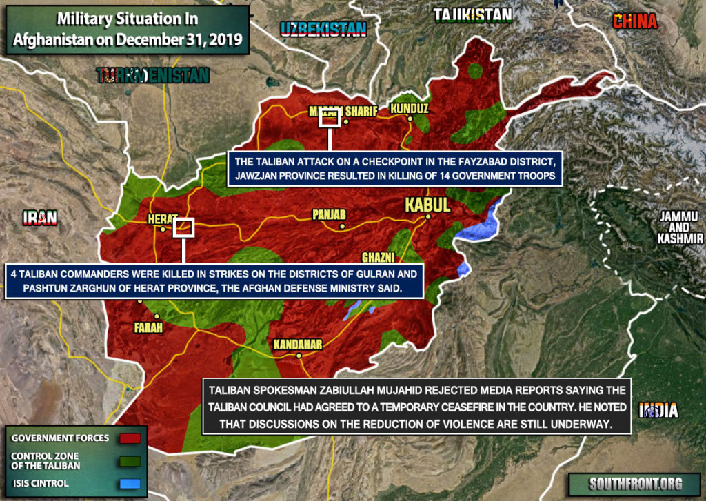 Military Situation In Afghanistan On December 31, 2019 (Map Update)