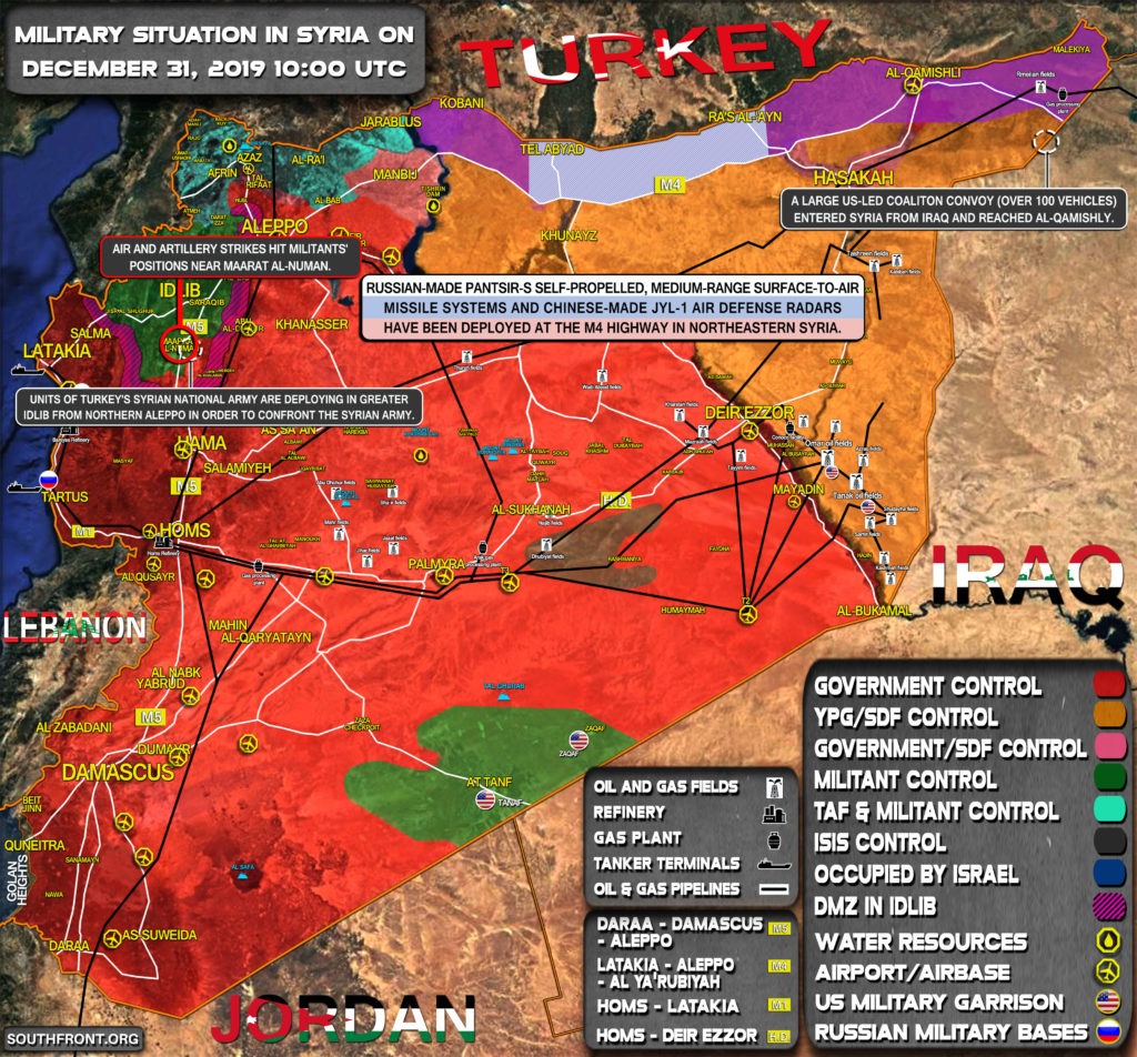 Military Situation In Syria On December 31, 2019 (Map Update)