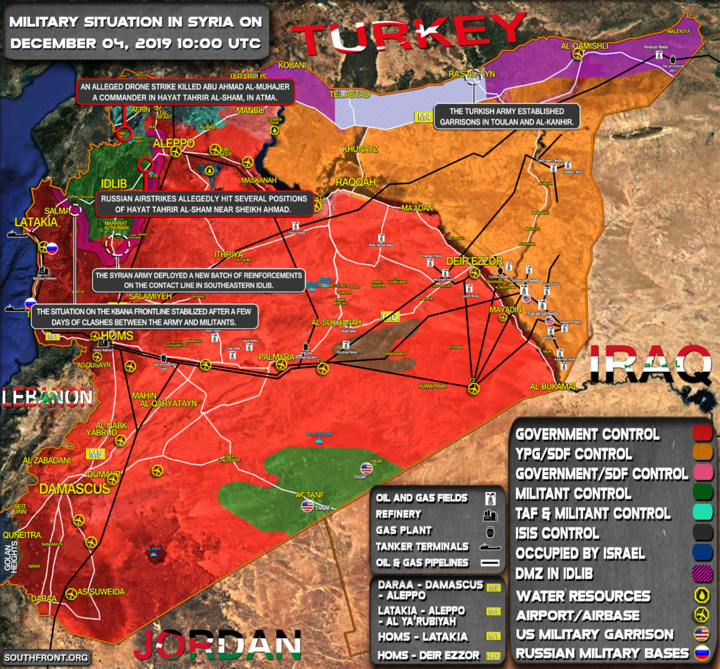 Military Situation In Syria On December 4, 2019 (Map Update)