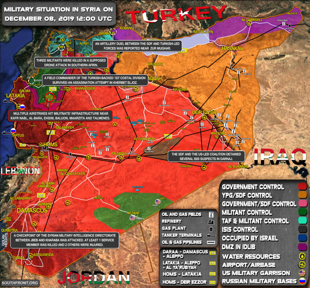 Military Situation In Syria On December 8, 2019 (Map Update)