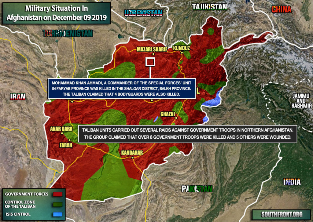 Military Situation In Afghanistan On December 9, 2019 (Map Update)