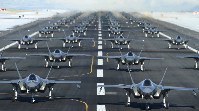 'Completely Coincidental': 52 F-35A Jets Took Part In “Elephant Walk” Drill After Trump Says US Chose 52 Iranian Targets To Strike