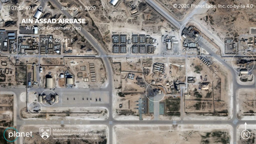 Satellite Images Show Impact Of Iranian Missile Strike On US Military Base In Iraq