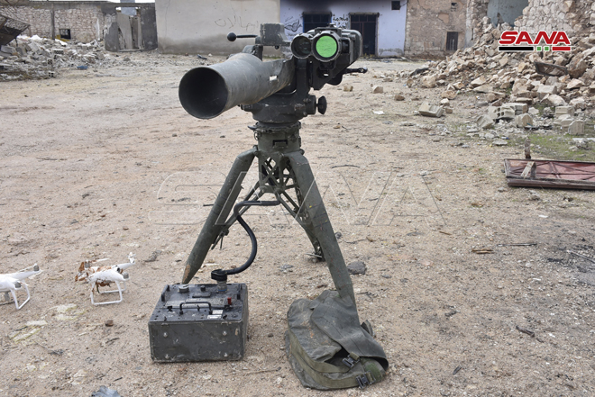 Syrian Army Finds Weapons, Including TOW Launcher, In Southeast Idlib (Photos)