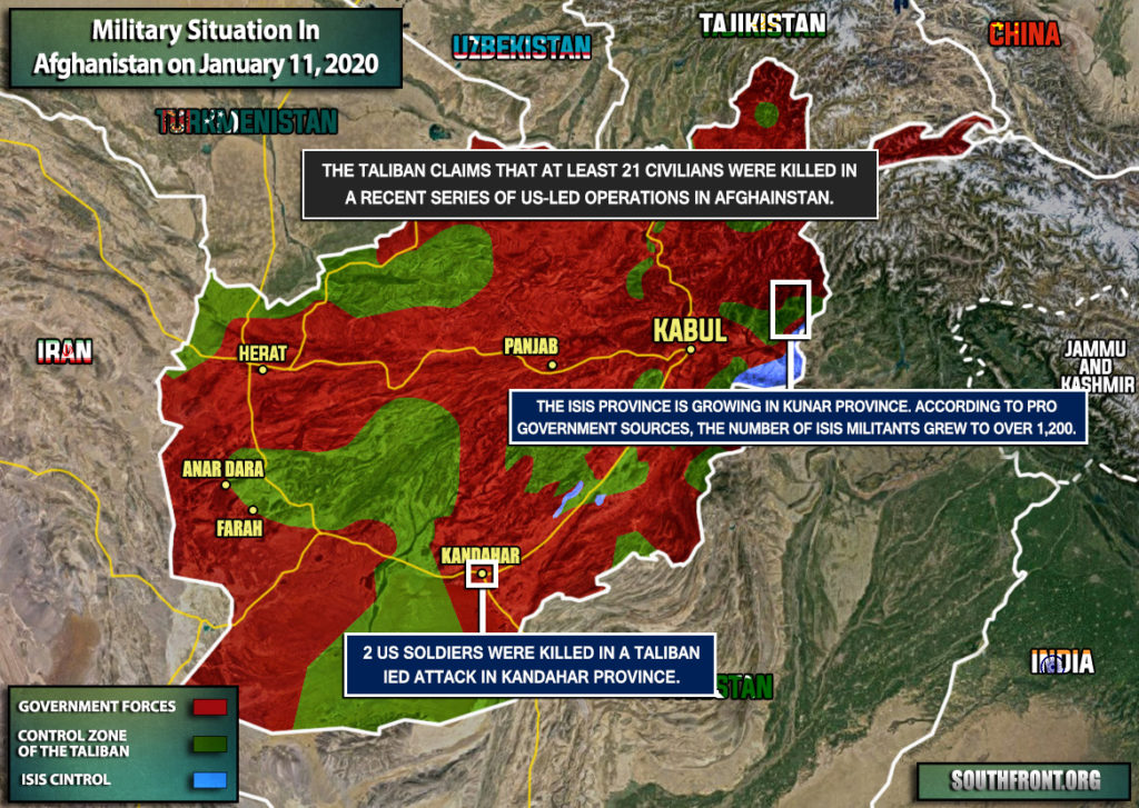 Military Situation In Afghanistan On January 11, 2020 (Map Update)