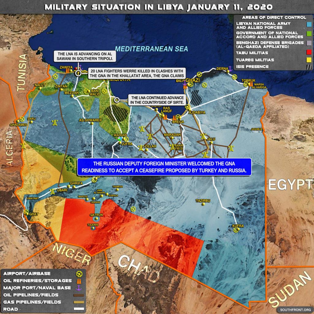 Military Situation In Libya On January 11, 2020 (Map Update)