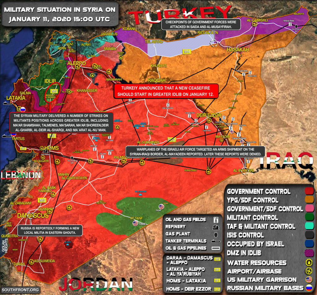 Military Situation In Syria On January 11, 2020 (Map Update)