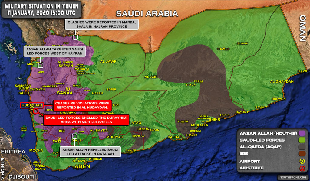 Military Situation In Yemen On January 11, 2020 (Map Update)