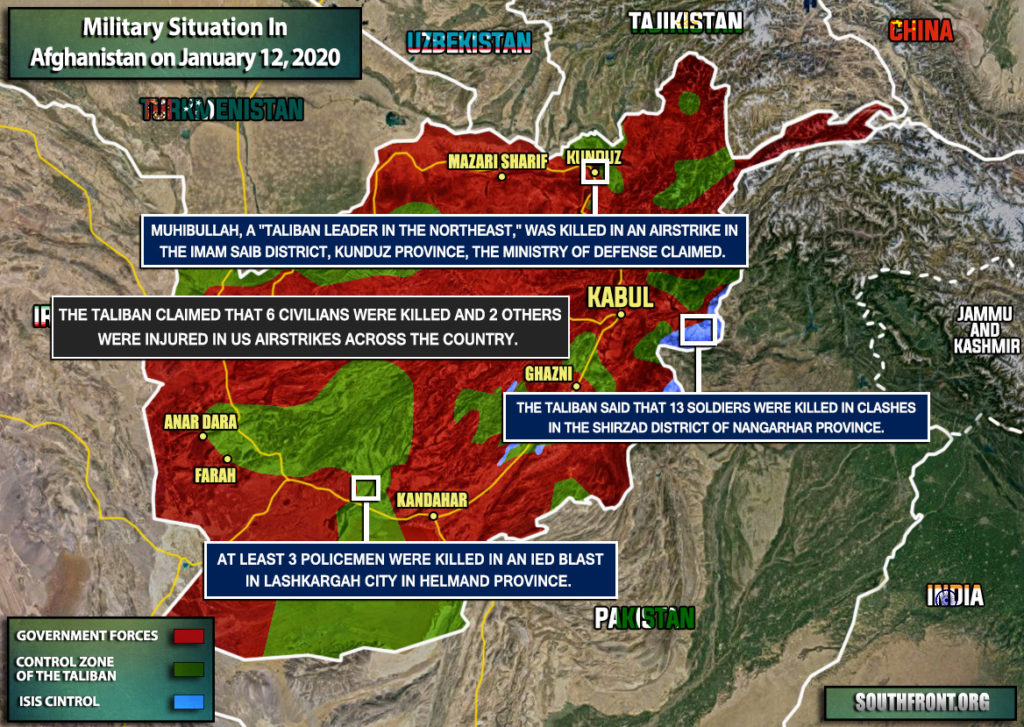 Military Situation In Afghanistan On January 12, 2020 (Map Update)