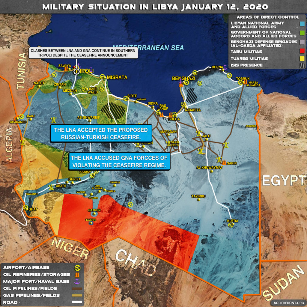 Military Situation In Libya On January 12, 2020 (Map Update)