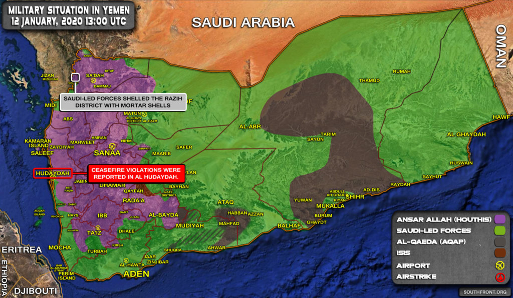 Military Situation In Yemen On January 12, 2020 (Map Update)