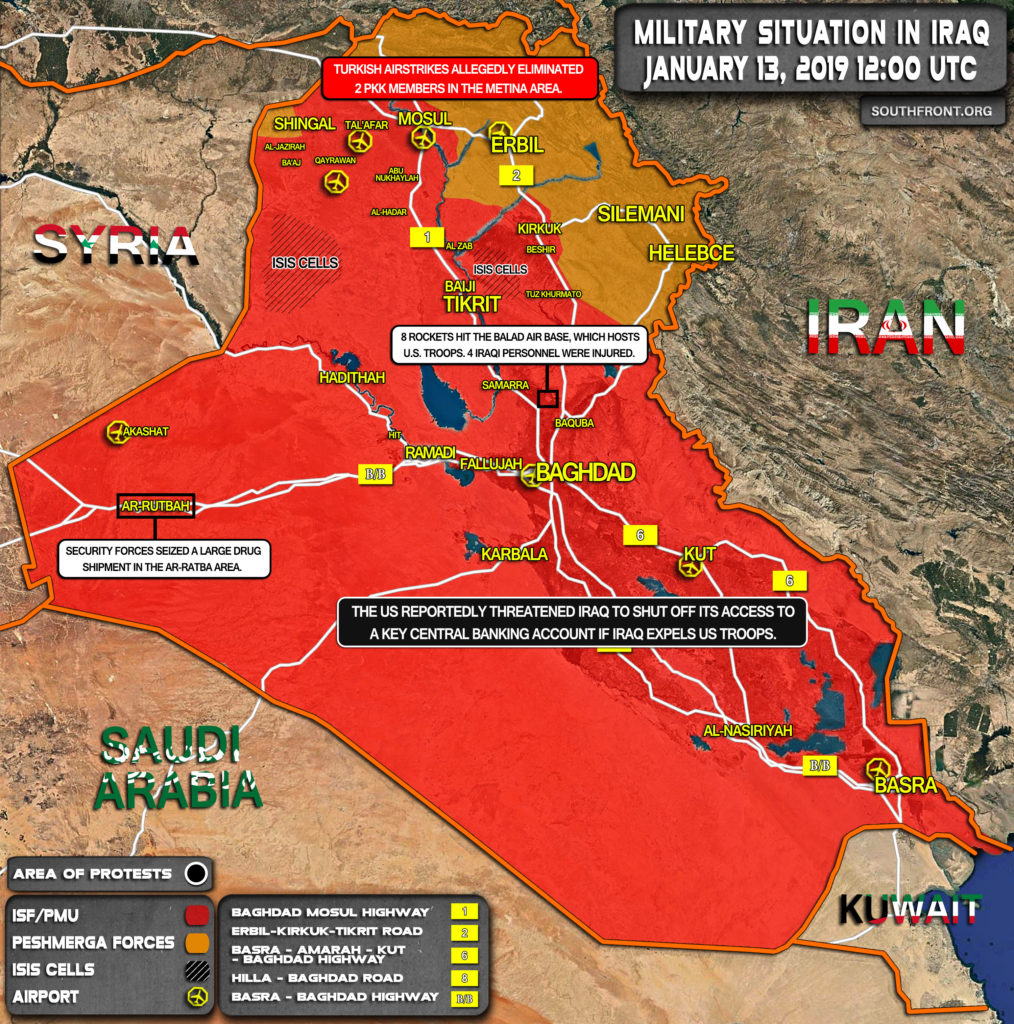 Military Situation In Iraq On January 13, 2020 (Map Update)