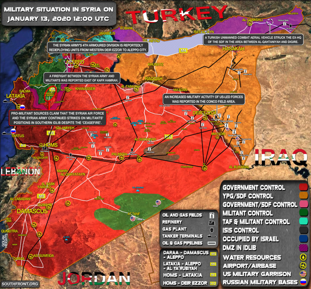 Military Situation In Syria On January 13, 2020 (Map Update)