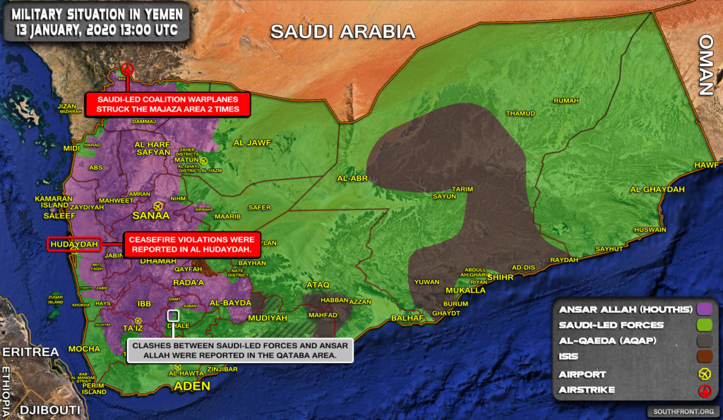 Military Situation In Yemen On January 13, 2020 (Map Update)