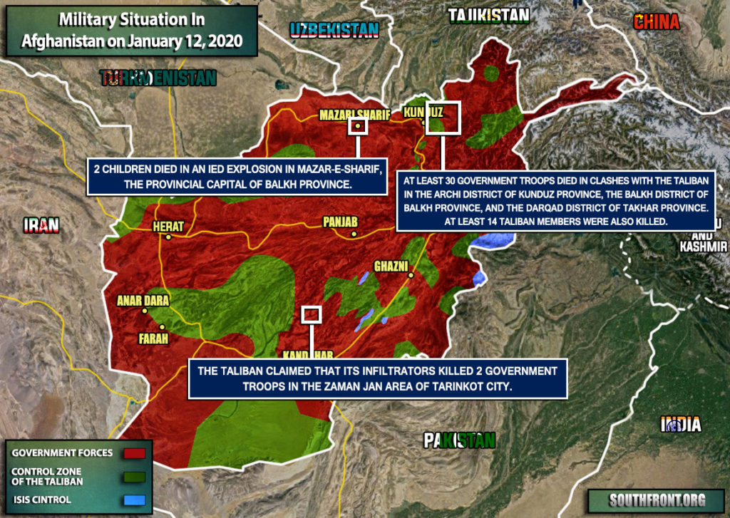 Military Situation In Afghanistan On January 14, 2020 (Map Update)