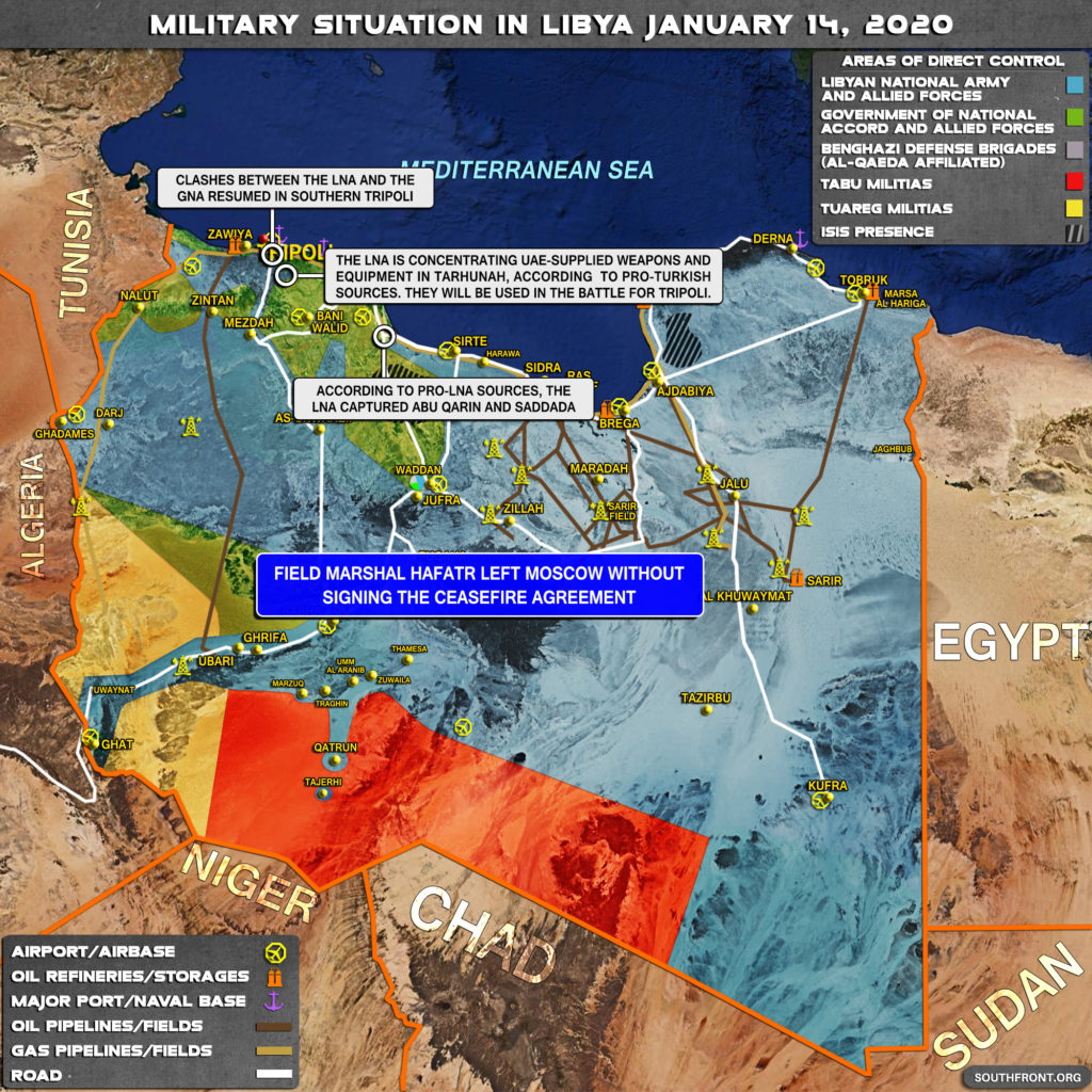 Military Situation In Libya On January 14, 2020 (Map Update)