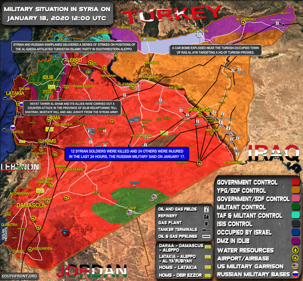 Military Situation In Syria On January 18, 2020 (Map Update)