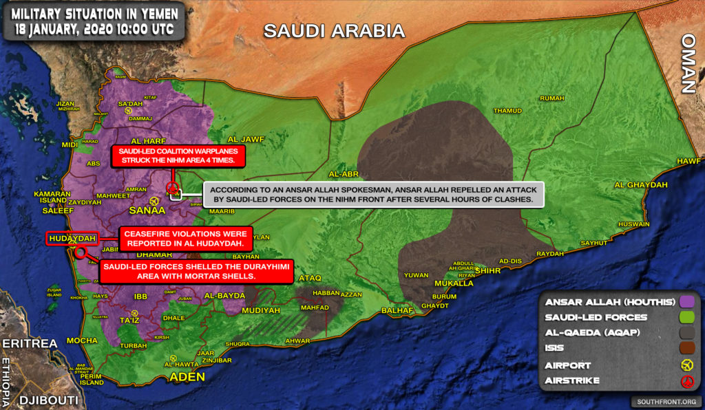 Military Situation In Yemen On January 18, 2020 (Map Update)