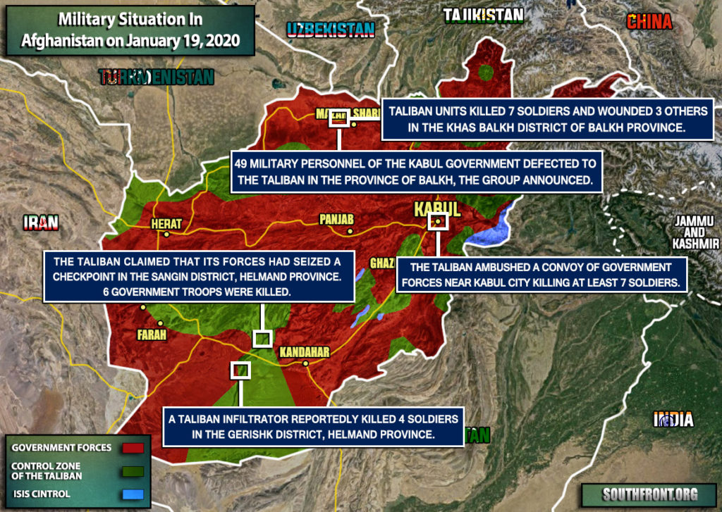 Military Situation In Afghanistan On January 19, 2020 (Map Update)