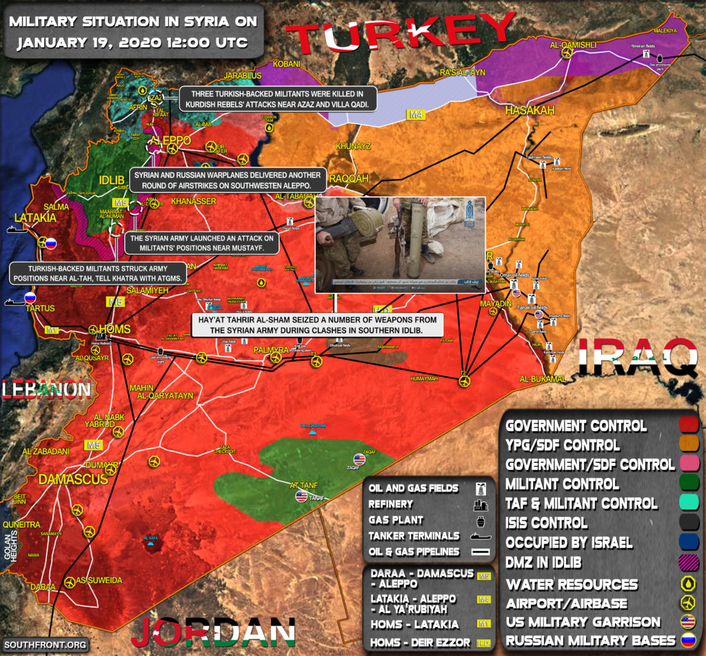 Military Situation In Syria On January 19, 2020 (Map Update)