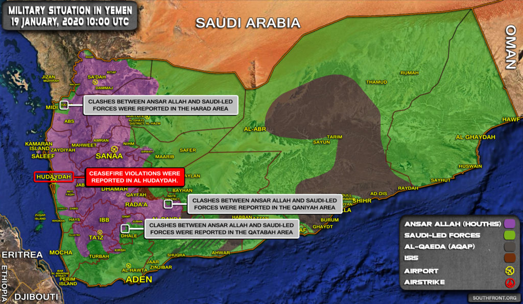 Military Situation In Yemen On January 19, 2020 (Map Update)