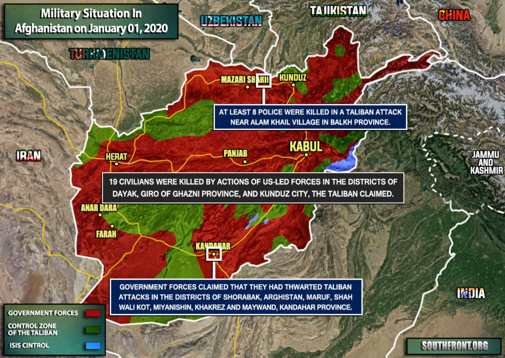 Military Situation In Afghanistan On January 1, 2020 (Map Update)