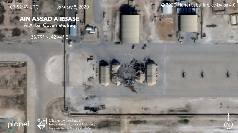 Satellite Images Show Impact Of Iranian Missile Strike On US Military Base In Iraq