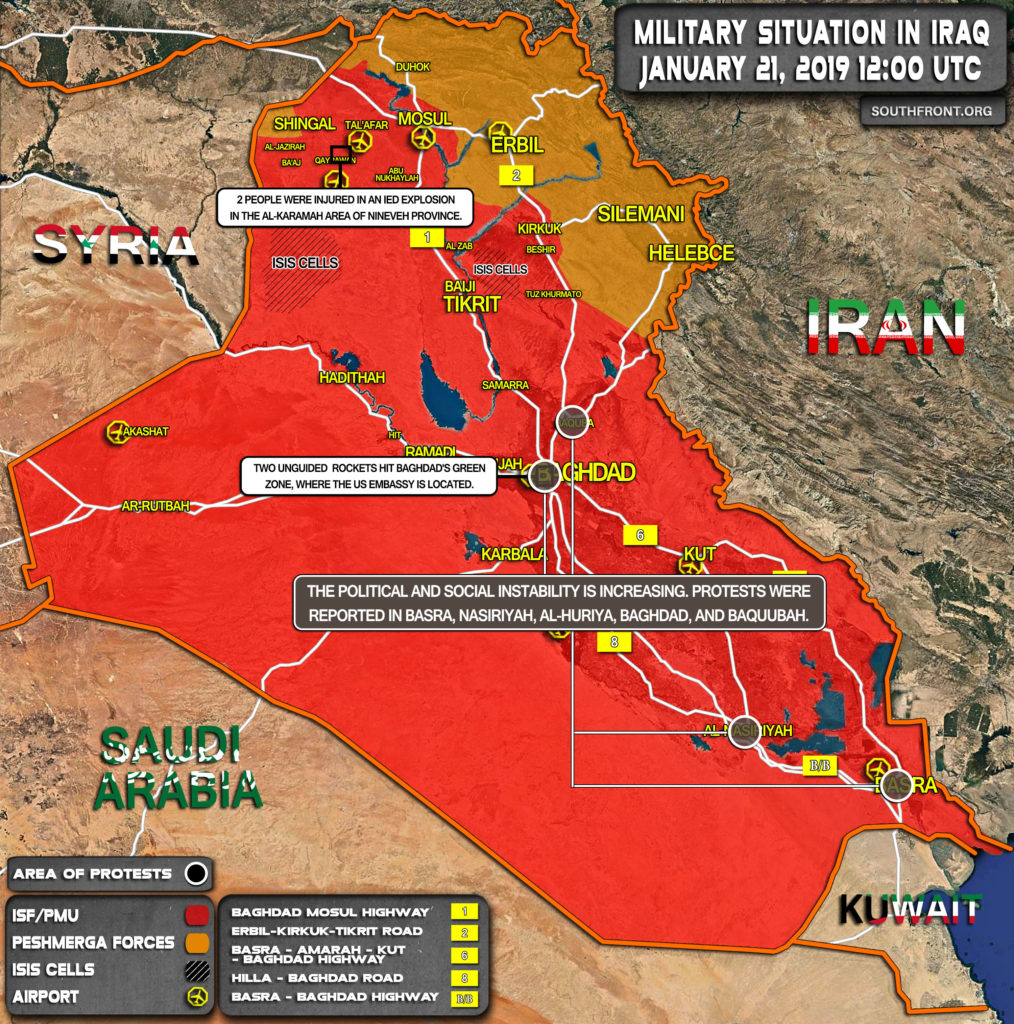 Military Situation In Iraq On January 21, 2020 (Map Update)