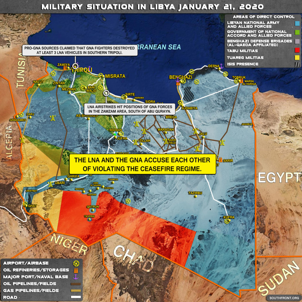 Military Situation In Libya On January 21, 2020 (Map Update)