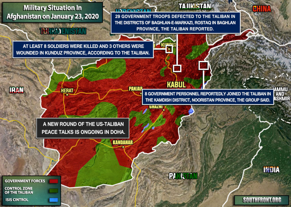 Military Situation In Afghanistan On January 23, 2020 (Map Update)