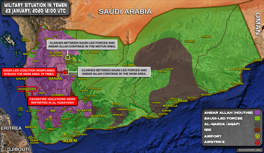 Military Situation In Yemen On January 23, 2020 (Map Update)