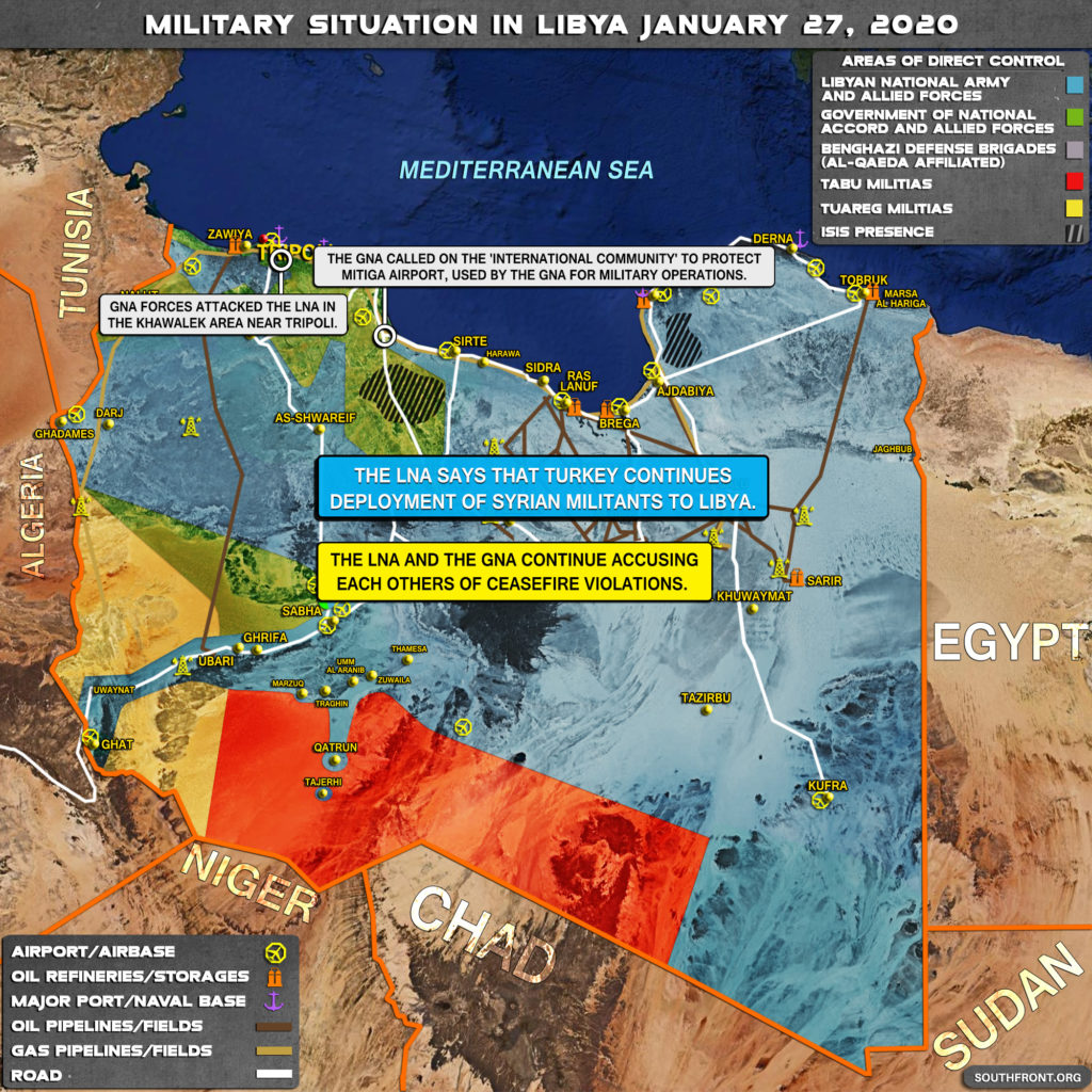 Military Situation In Libya On January 27, 2020 (Map Update)