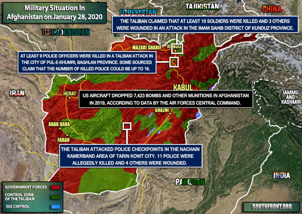 Military Situation In Afghanistan On January 28, 2020 (Map Update)