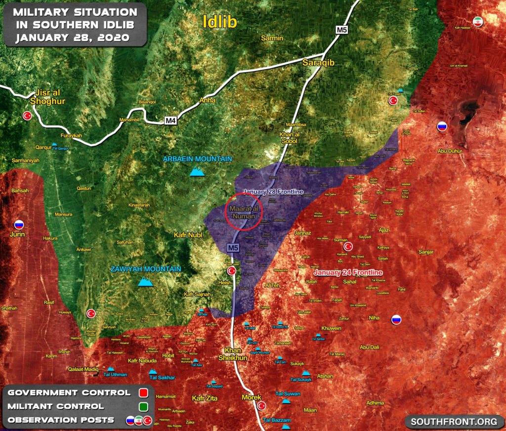 Government Forces Continue Advancing In Southern Idlib, Western Aleppo After Liberation Of Maarat Al-Numan