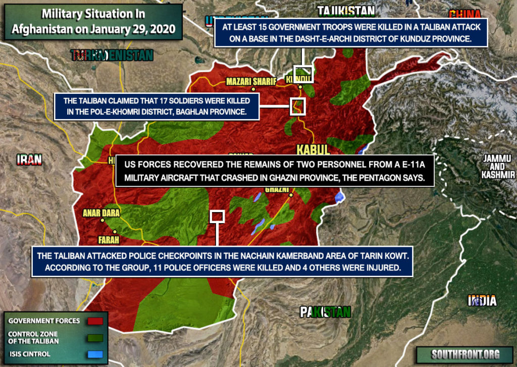 Military Situation In Afghanistan On January 29, 2020 (Map Update)