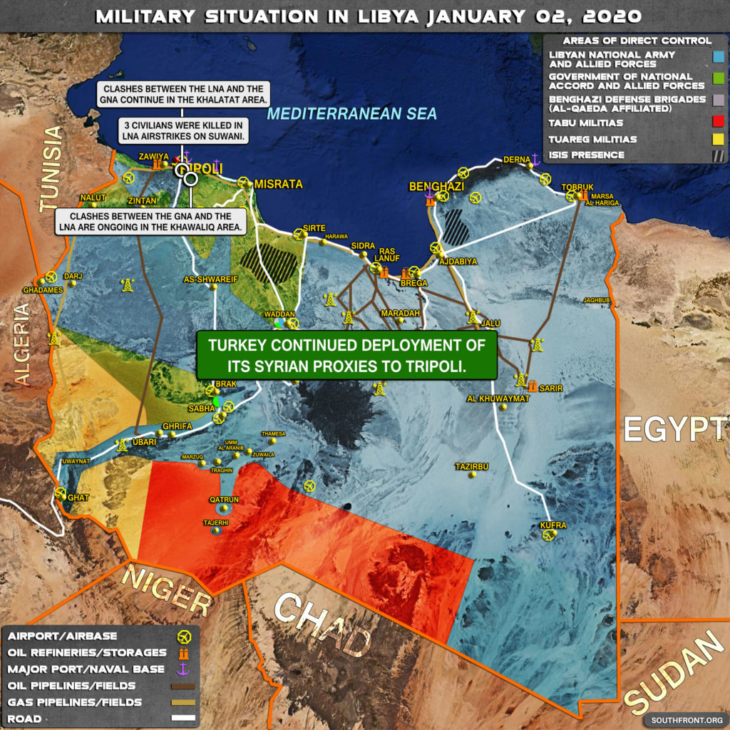 Military Situation In Libya On January 2, 2019 (Map Update)