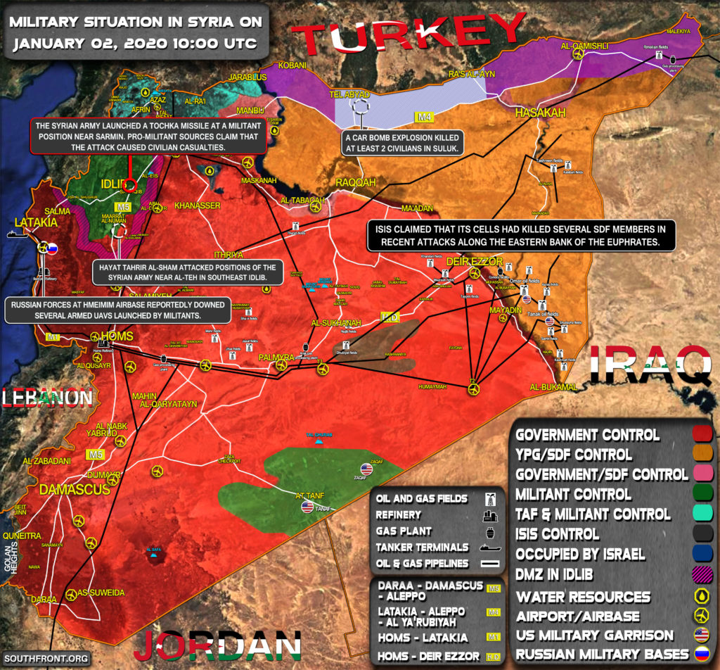 Military Situation In Syria On January 2, 2020 (Map Update)