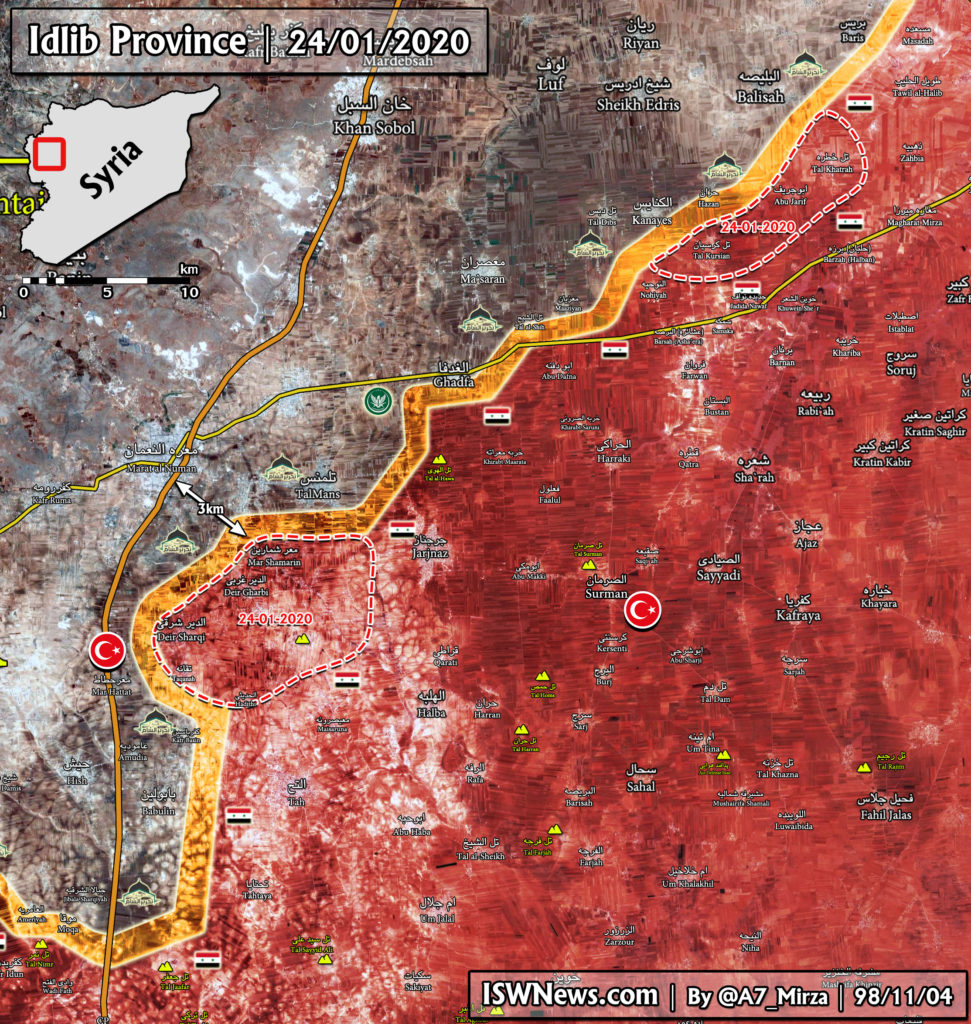 Map Update: Military Situation In Southern Idlib Following Last Night Advance By Syrian Army