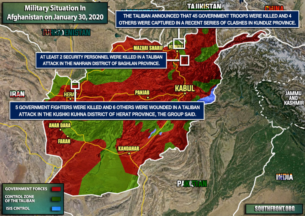 Military Situation In Afghanistan On January 30, 2020 (Map Update)