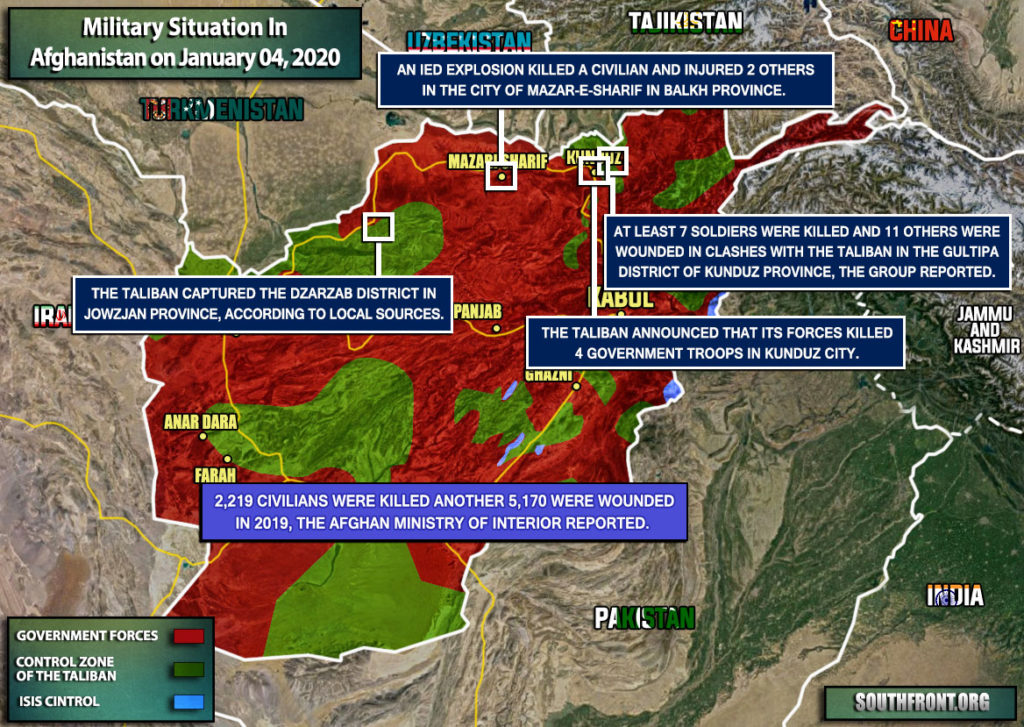 Military Situation In Afghanistan On January 4, 2020 (Map Update)