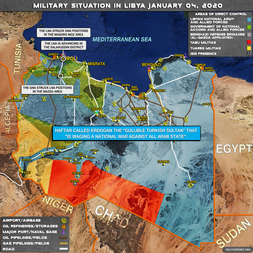 Military Situation In Libya On January 4, 2019 (Map Update)