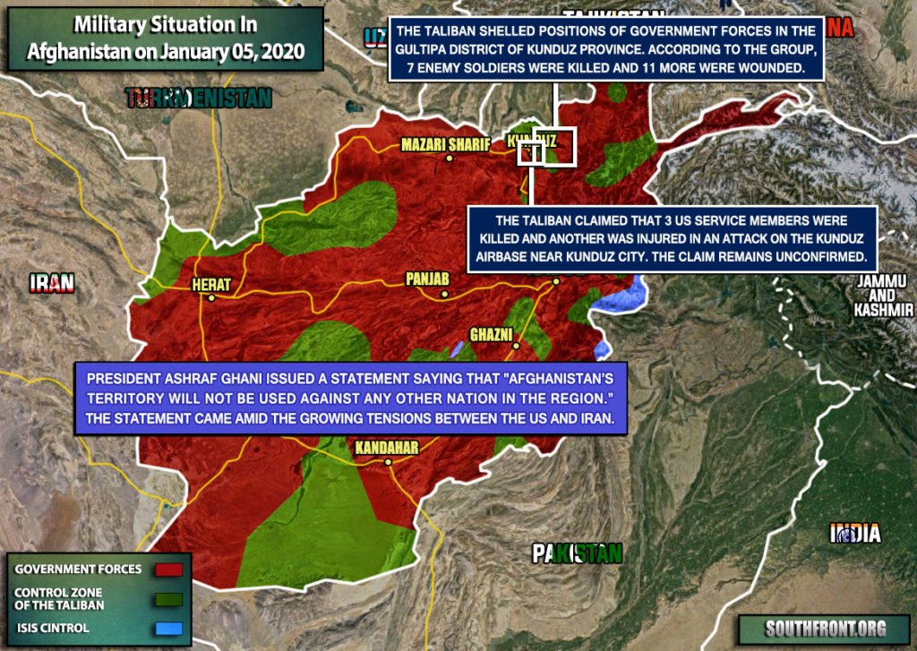 Military Situation In Afghanistan On January 5, 2020 (Map Update)