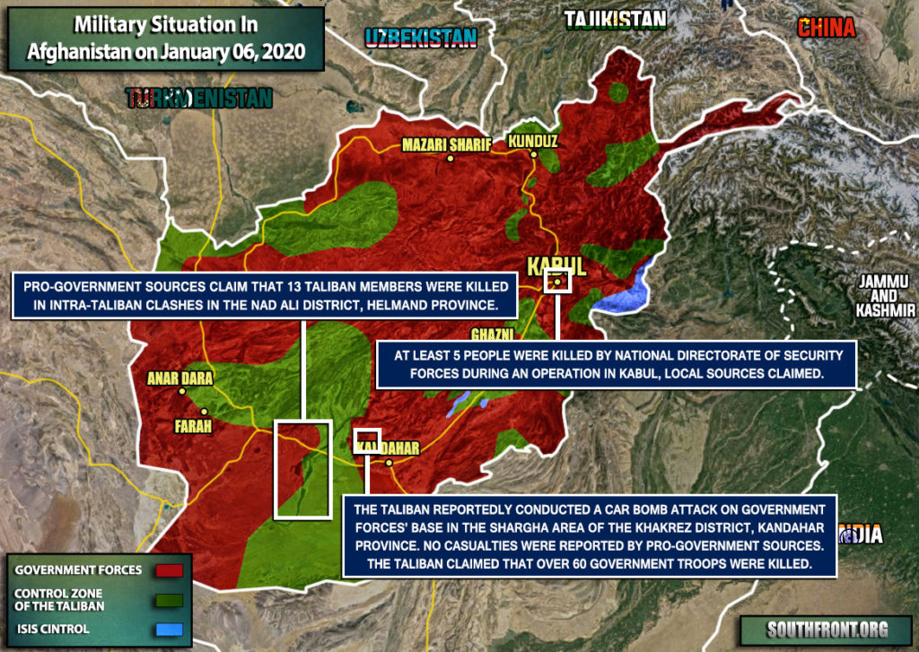 Military Situation In Afghanistan On January 6, 2020 (Map Update)