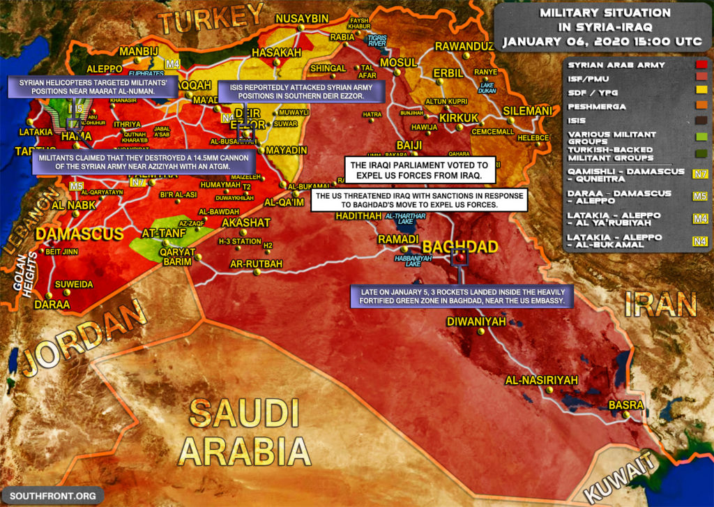 Military Situation In Syria And Iraq On January 6, 2020 (Map Update)