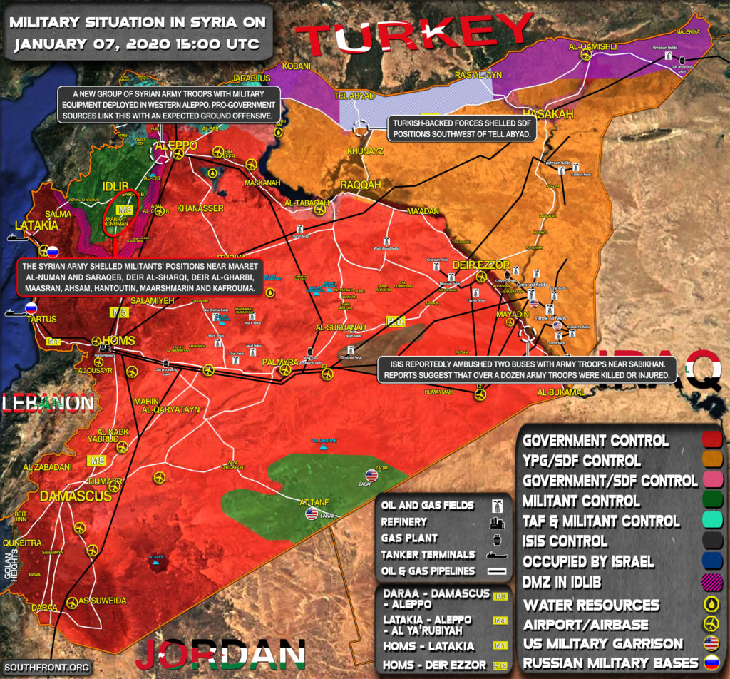 Military Situation In Syria On January 7, 2020 (Map Update)