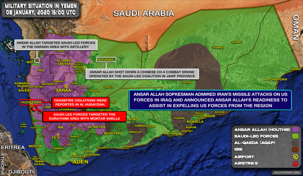 Military Situation In Yemen On January 8, 2020 (Map Update)