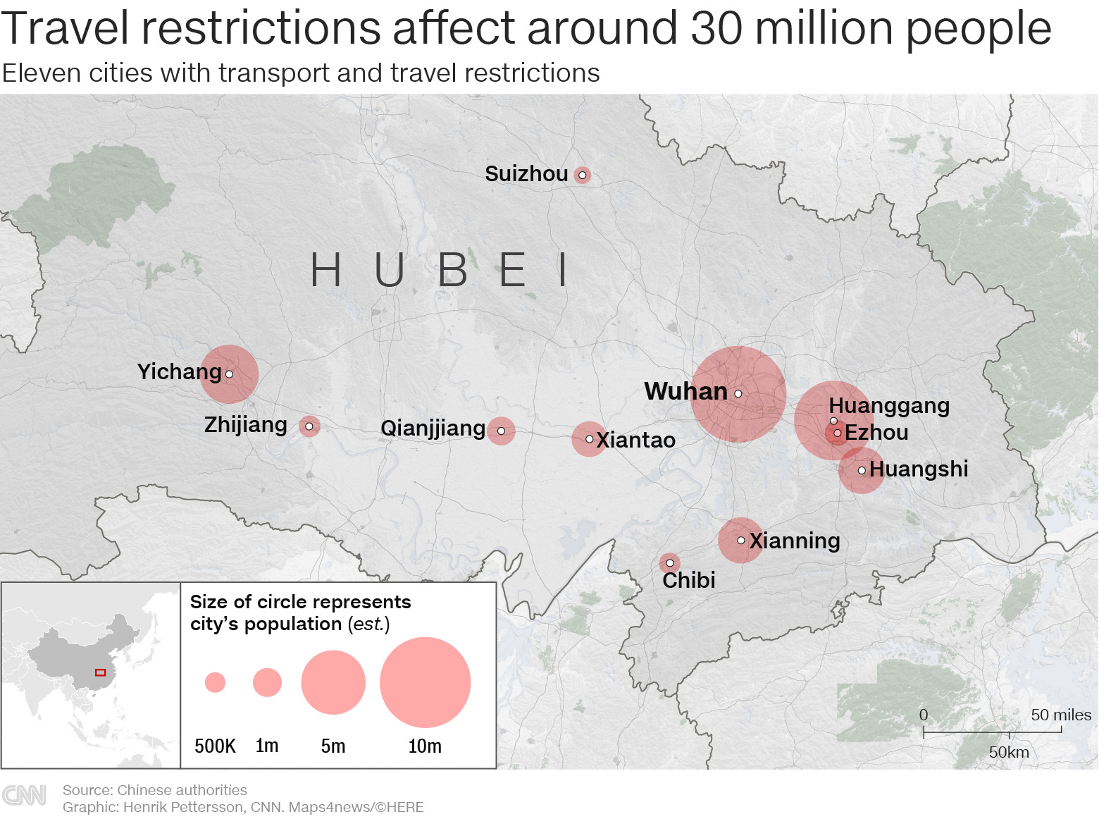 Transport Restricted in 11 Chinese Cities. Officers in Hazmat Suits with Automatic Rifles Deployed