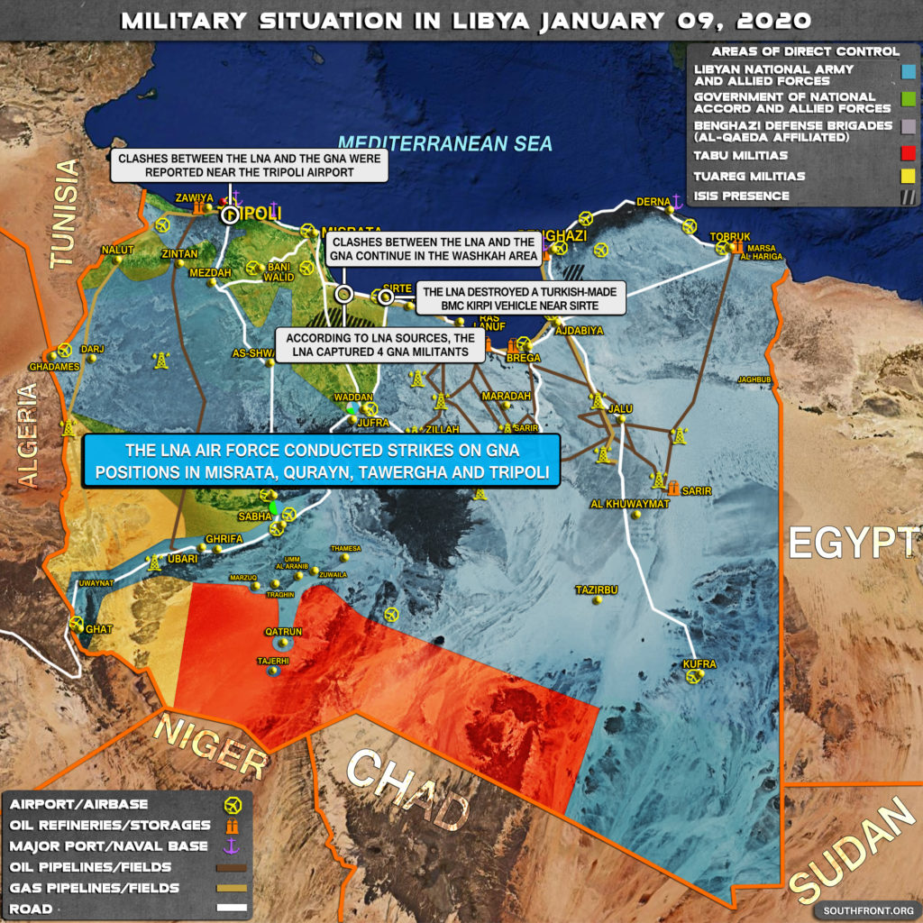 Military Situation In Libya On January 9, 2020 (Map Update)