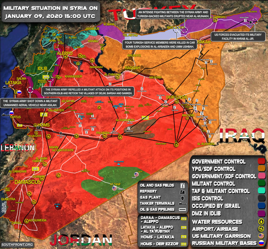 Military Situation In Syria On January 9, 2020 (Map Update)